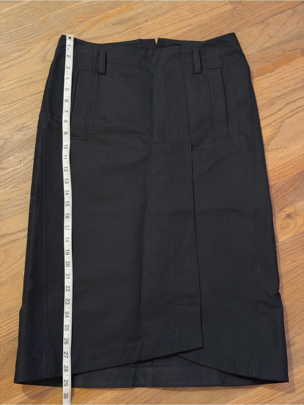 TIBI Classic Black Wrap-Front Pencil Skirt size 2